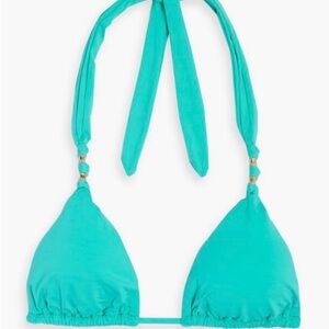 Turquoise Halter Bikini Top